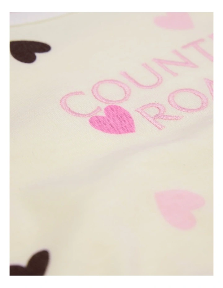 Australian Cotton Printed Sleep Set in Cream image 2