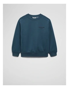 Australian Cotton Modern Sweat in Deep Blue