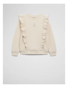 Australian Cotton Frill Sweat in Eggshell