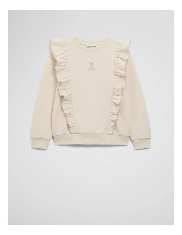 Australian Cotton Frill Sweat in Eggshell image 1