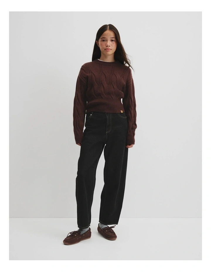 Teen Barrel Legging Jean in Washed Black image 1