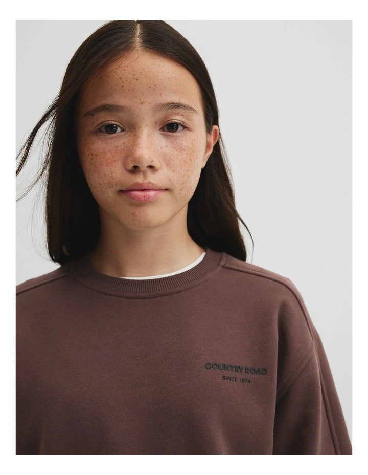 Teen Modern Australian Cotton Sweat in Cocoa Bean image 3