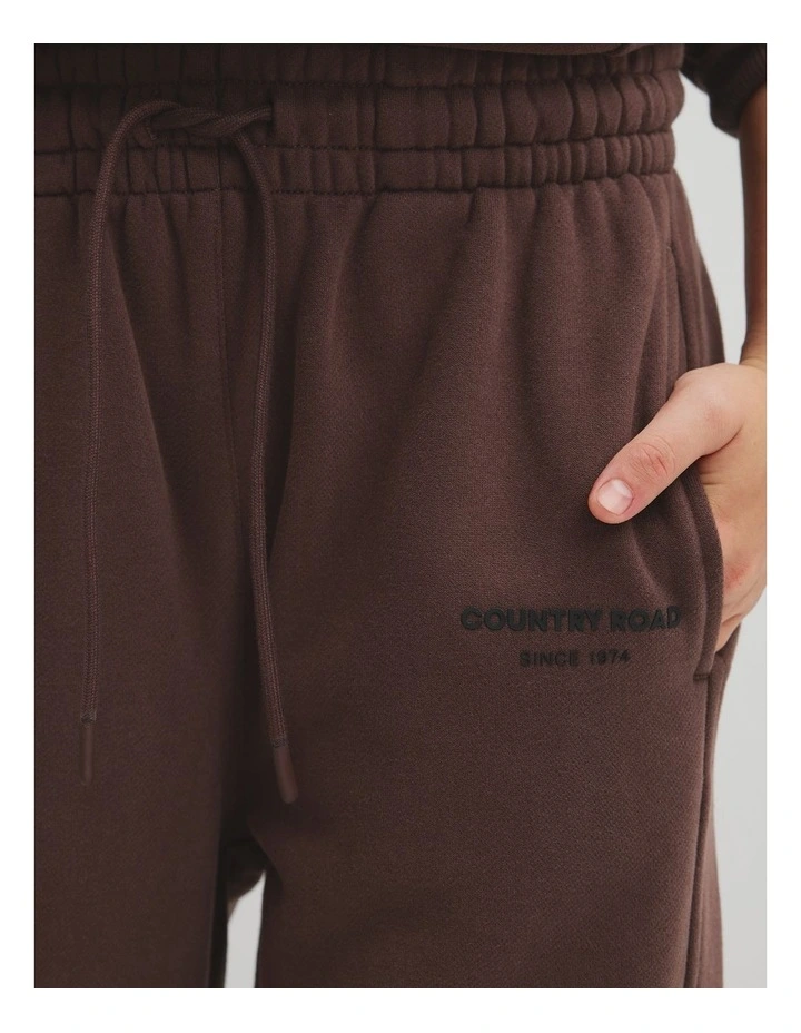 Teen Australian Cotton Modern Track Pant in Cocoa Bean image 3