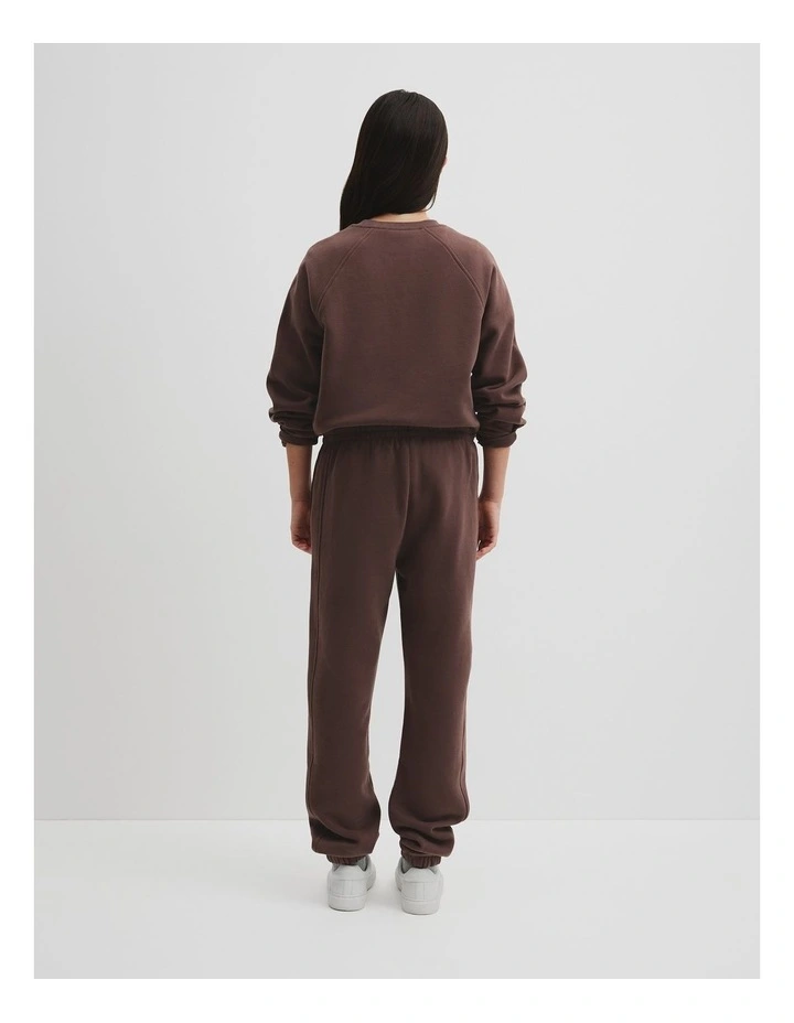 Teen Australian Cotton Modern Track Pant in Cocoa Bean image 4