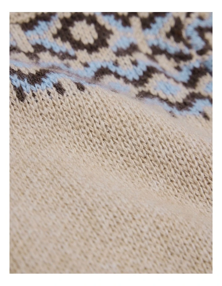 Fair Isle Knit in Stone Marle image 6