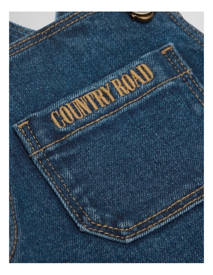 Denim Overall in Light Wash image 6