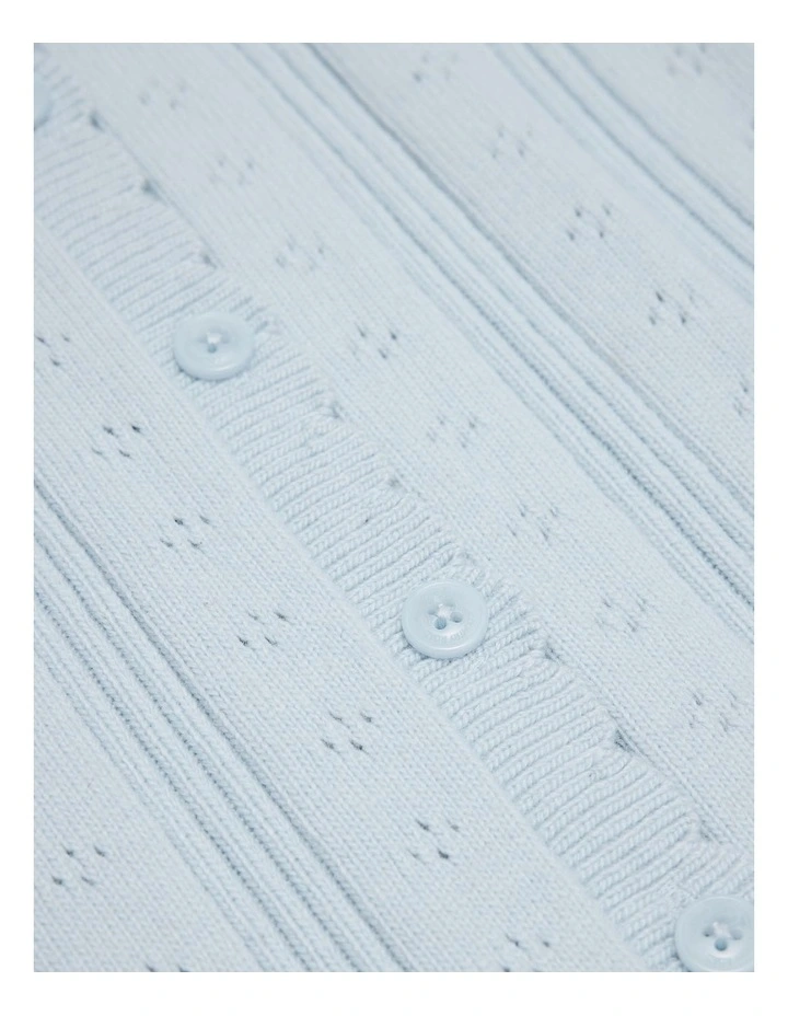 Knit Detail Jumpsuit in Powder Blue image 5