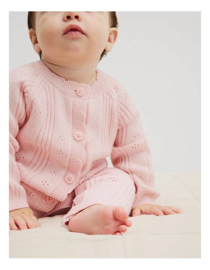 Knit Detail Jumpsuit in Mineral Pink image 2