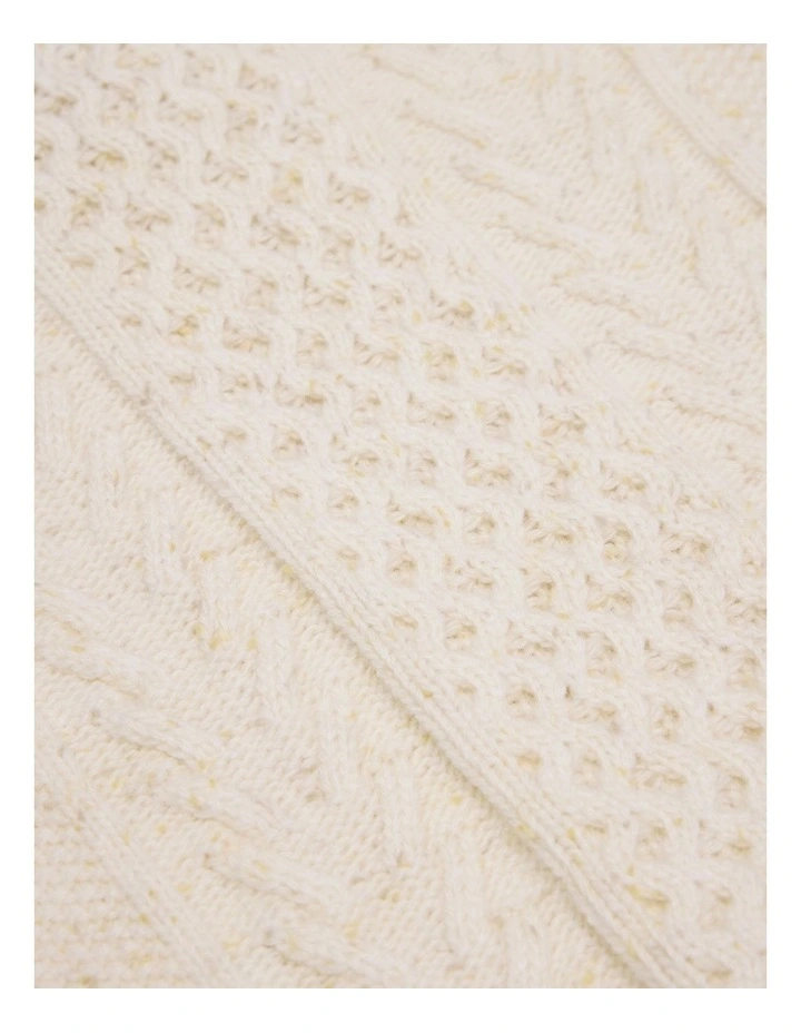 Tipped Cable Knit in Eggshell image 6