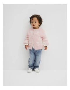 Floral Jacquard Knit in Mineral Pink