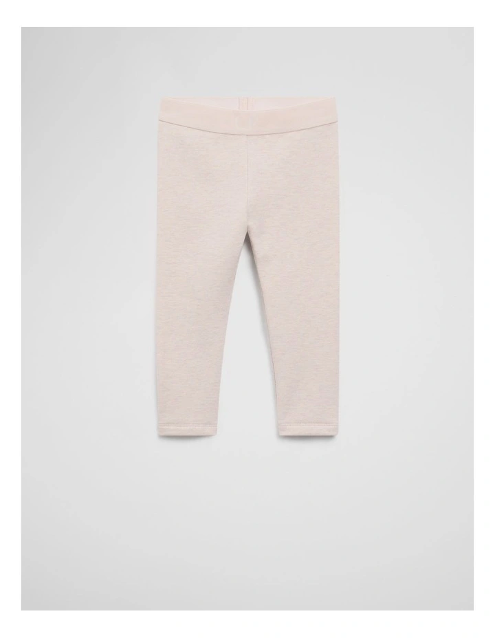 Fleece Lined Legging in Rose Marle image 1
