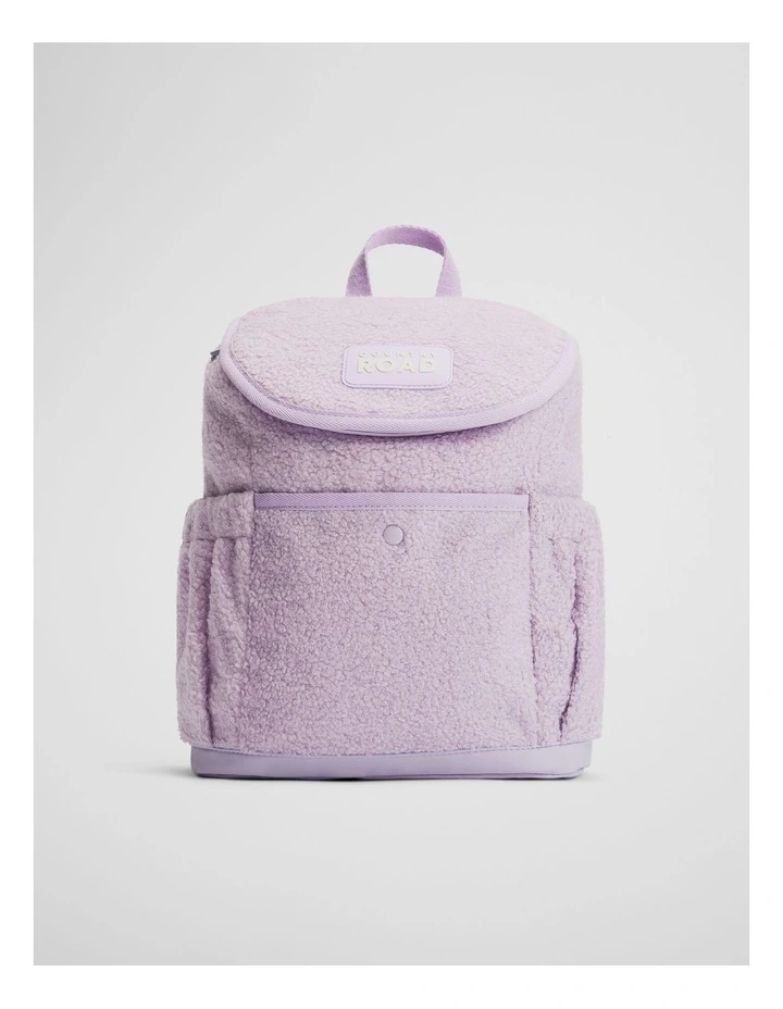 Sherpa Spliced Backpack in Soft Lilac image 1