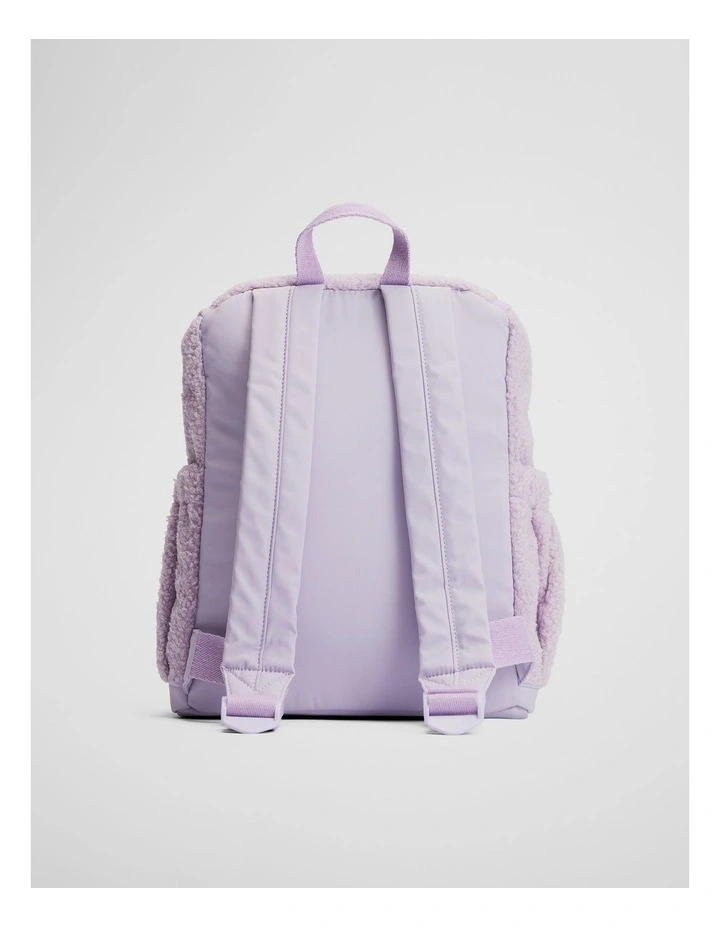 Sherpa Spliced Backpack in Soft Lilac image 2