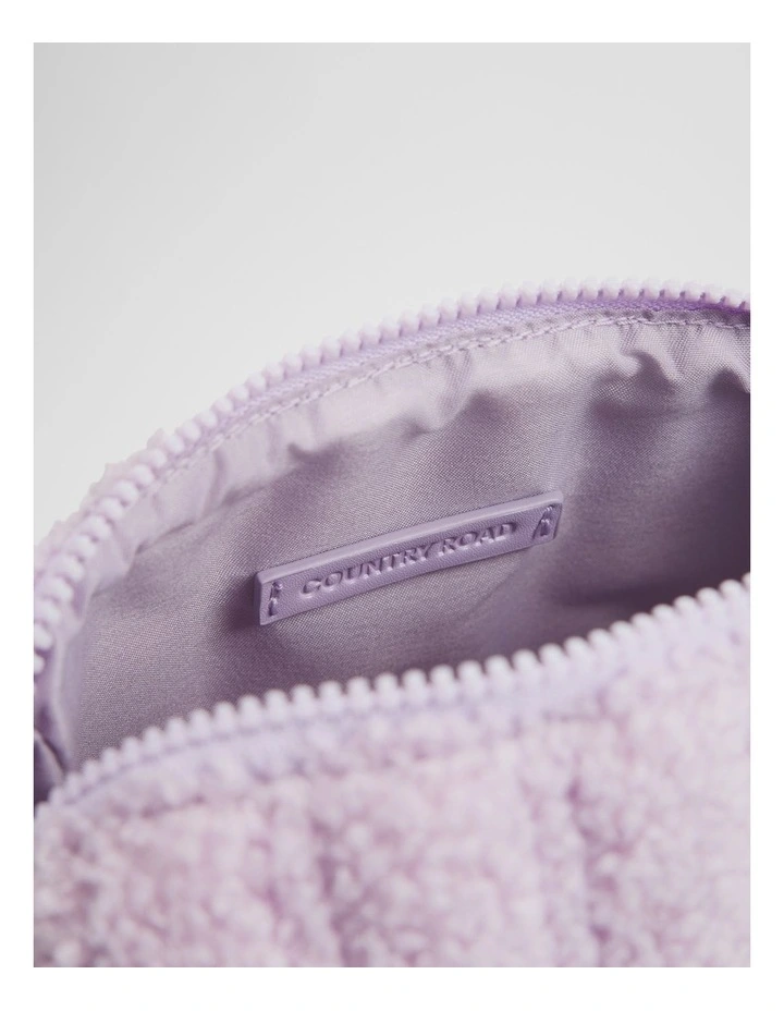 Sherpa Cosmetic Case Bag in Soft Lilac image 3
