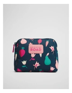 Fruit Cosmetic Bag in Navy Multi