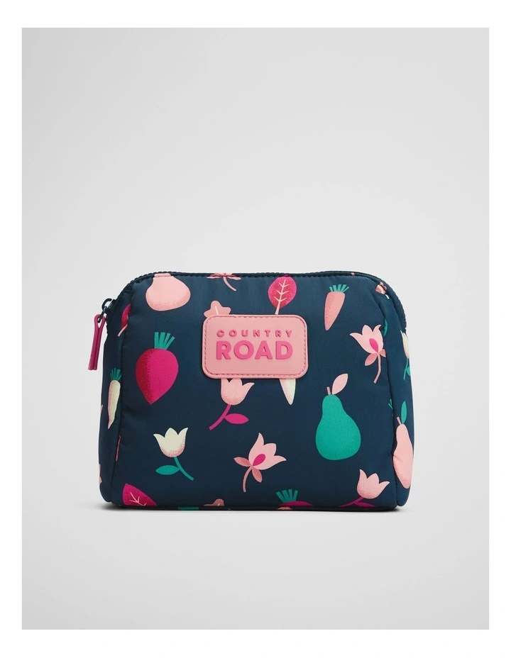 Fruit Cosmetic Bag in Navy Multi image 1