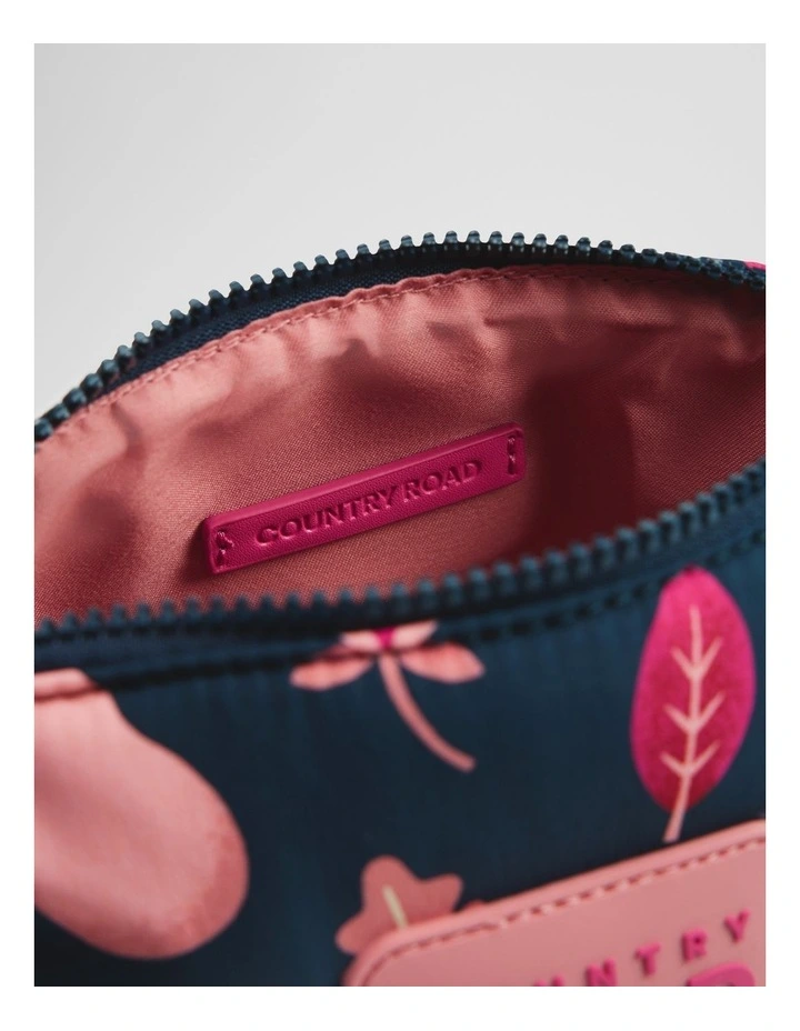 Fruit Cosmetic Bag in Navy Multi image 3