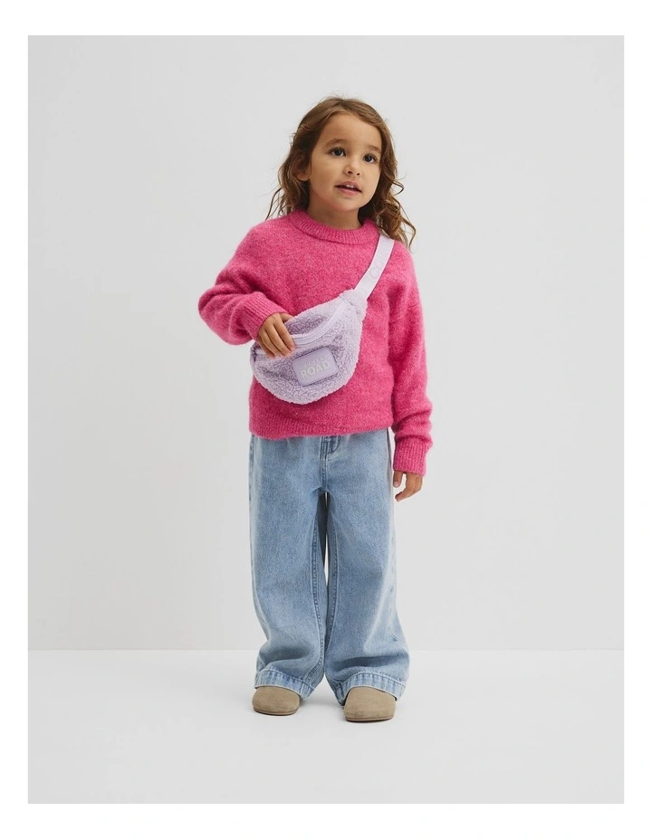 Sherpa Waist Bag in Soft Lilac image 2