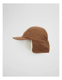 Quilted Cap in Camel