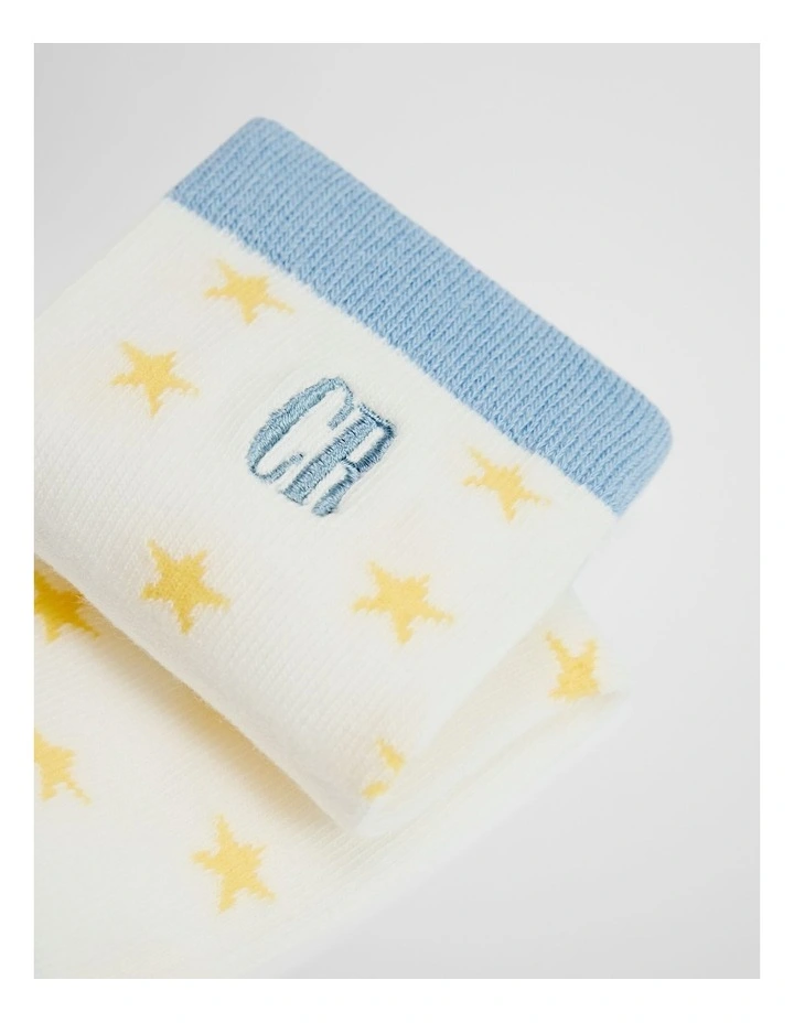 Cr Sock Pack Of 3 in Soft Blue image 2