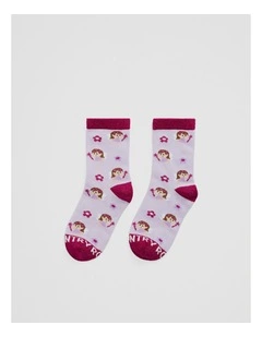 Organically Grown Cotton Blend Fairy Sock in Lavender