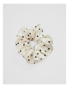 Flocked Scrunchie in Marshmallow