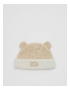Sherpa Bear Beanie in Wafer