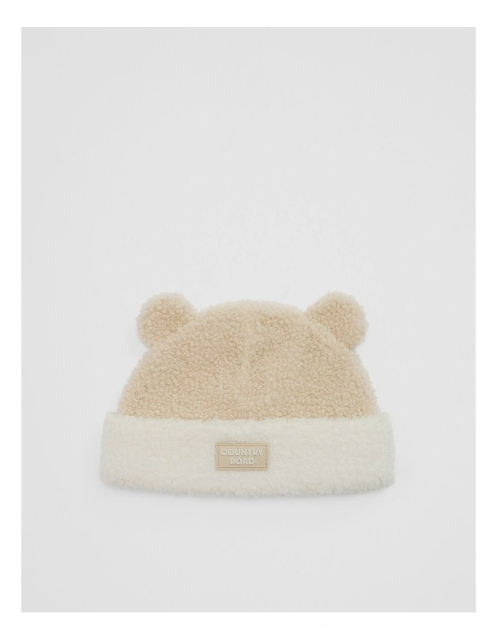 Sherpa Bear Beanie in Wafer image 1