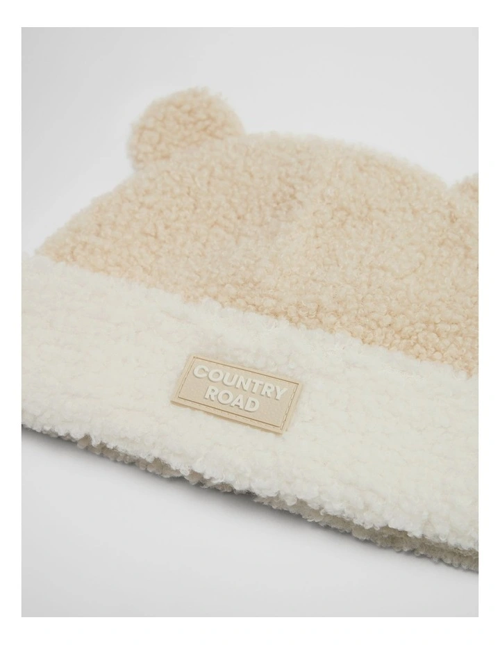 Sherpa Bear Beanie in Wafer image 2