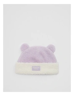 Sherpa Bear Beanie in Soft Lilac