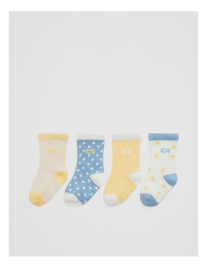 Baby Sock Pack Of 4 in Soft Blue image 1