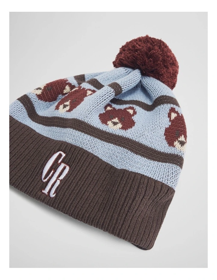 Bear Beanie in Dusty Blue image 2