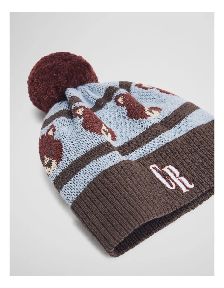 Bear Beanie in Dusty Blue image 2
