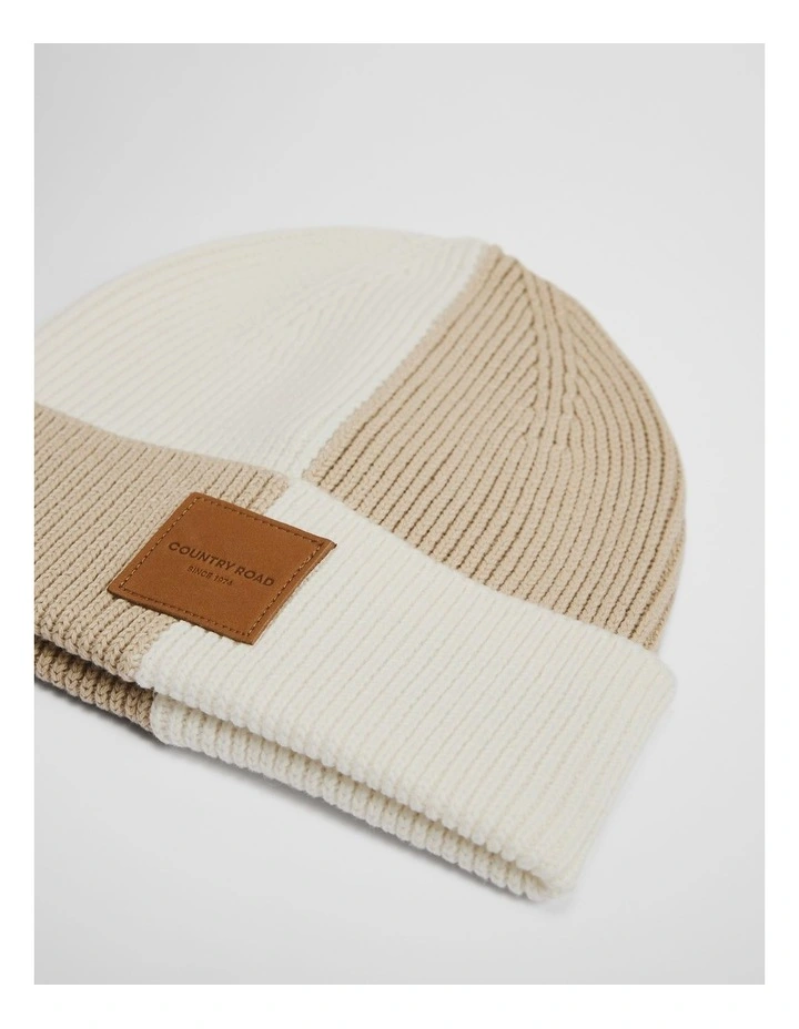 Spliced Beanie in Wafer image 2