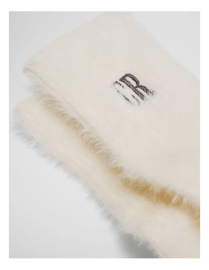 Country Road Fluffy Sock in White image 2