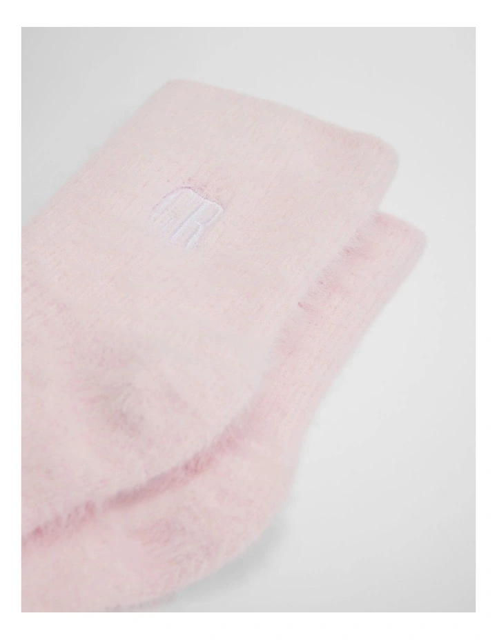 Country Road Fluffy Sock in Ice Pink image 2