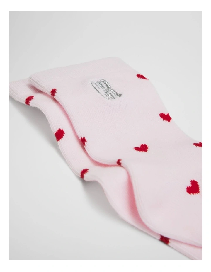 Country Road Heart Sock in Ruby Red image 2