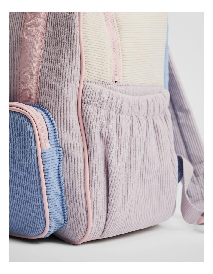 Corduroy Backpack in Soft Lilac image 3