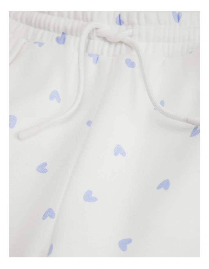 Frill Sweat Pant in Eggshell Heart image 5