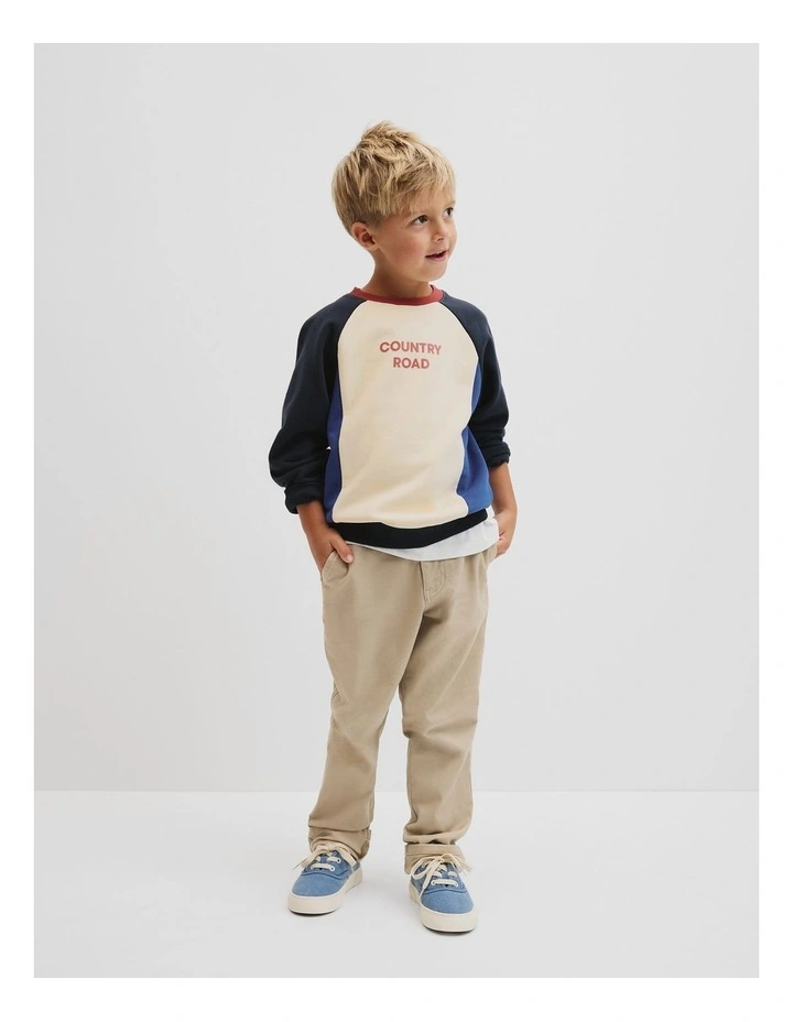 Spliced Logo Oversize Sweat in Navy image 2