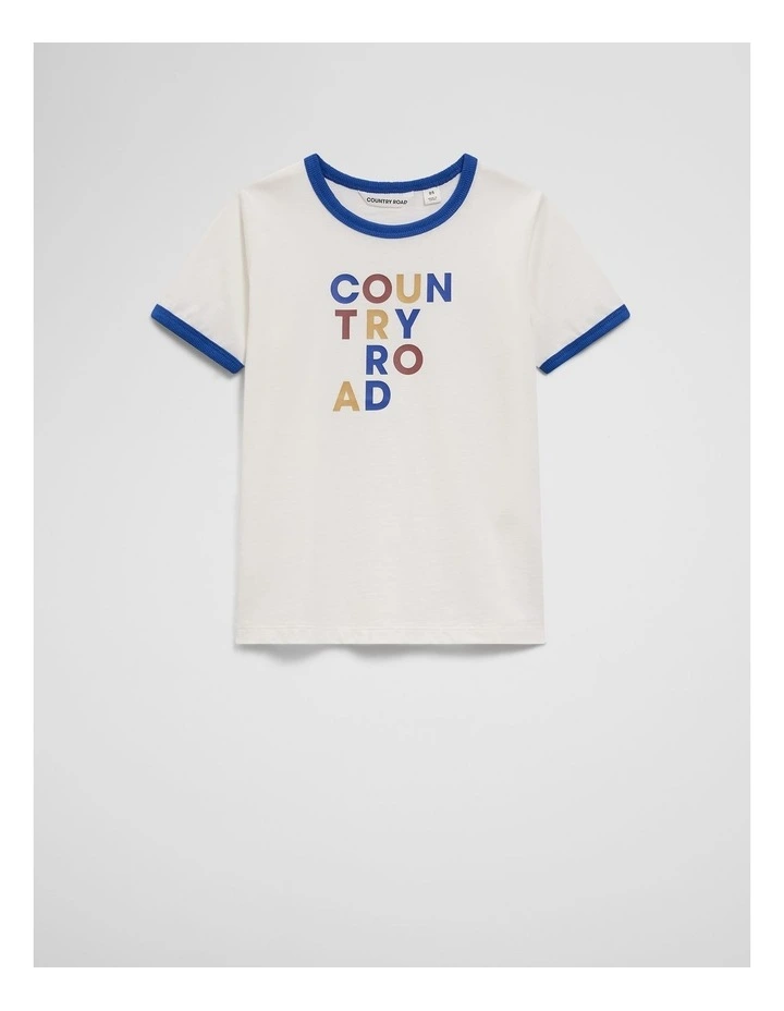 Stacked Logo Short Sleeve T-shirt in Marshmallow image 4