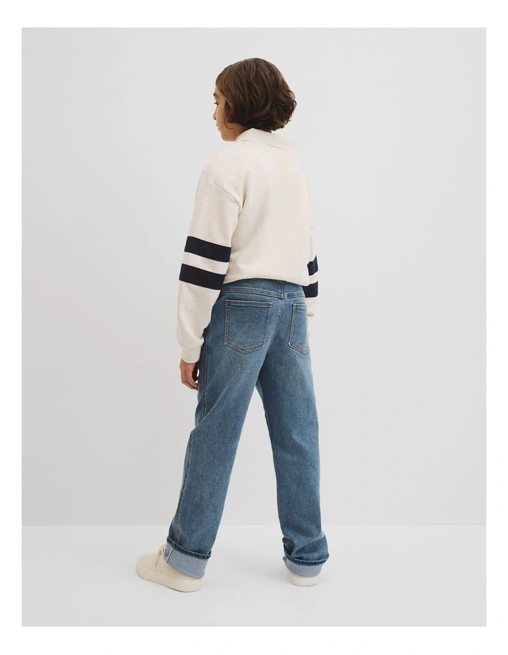 Teen Denim Jogger in Indigo image 3