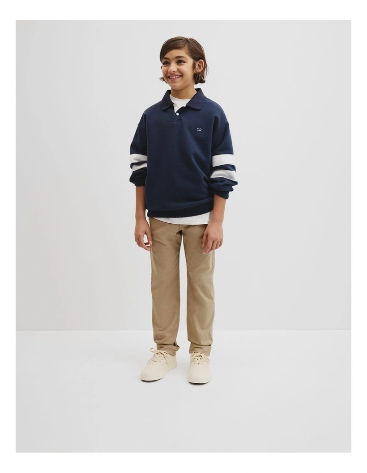 Collared Sweat in Navy image 2