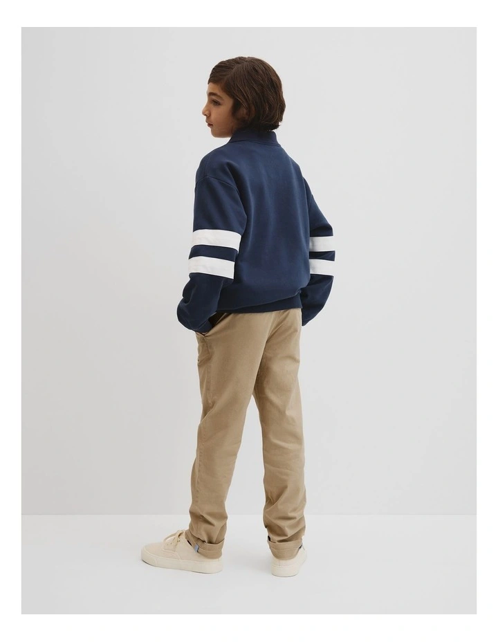 Collared Sweat in Navy image 3