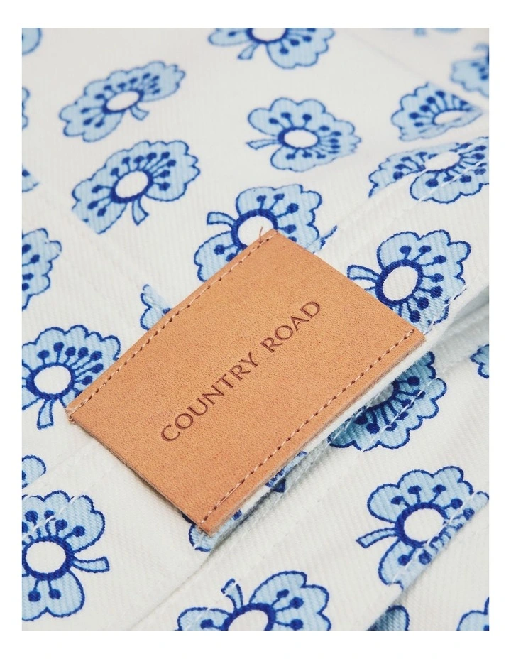Printed Denim Jacket in Sky Poppy image 5