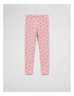 Printed Legging in Blush Poppy