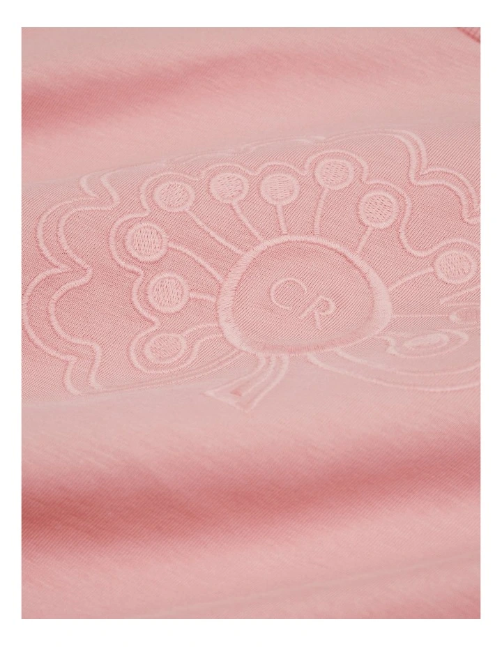 Short Sleeve Poppy Osize T-shirt in Blush image 5