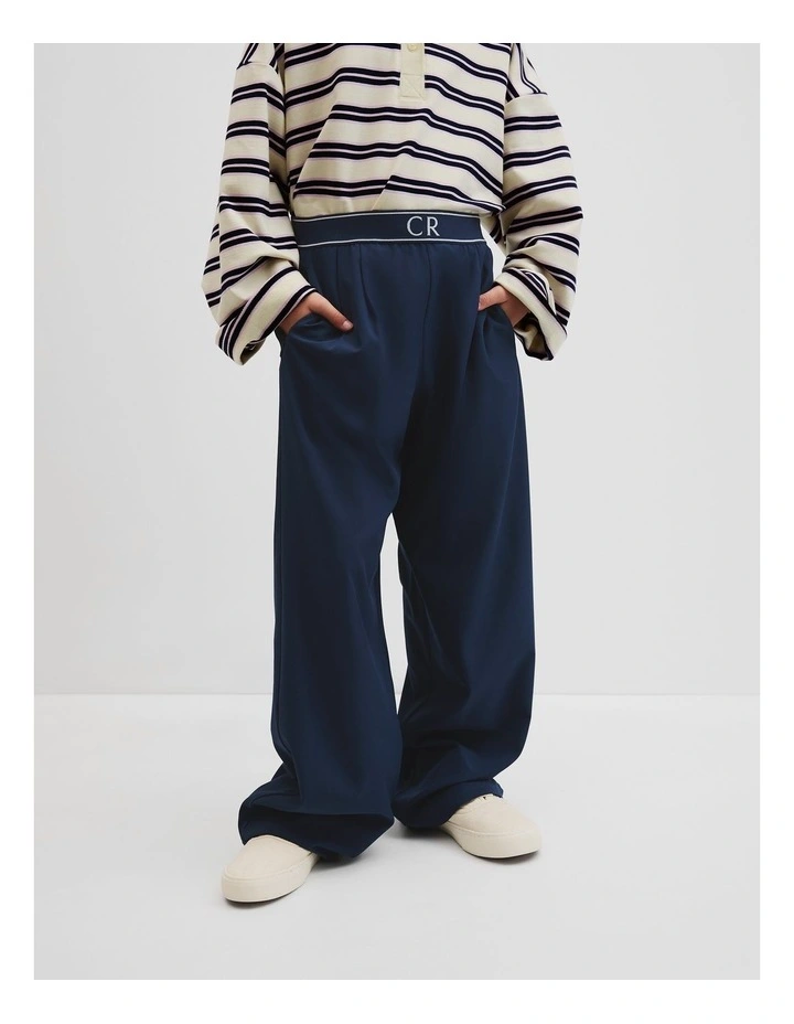 Logo Pull On Pant in Navy image 2