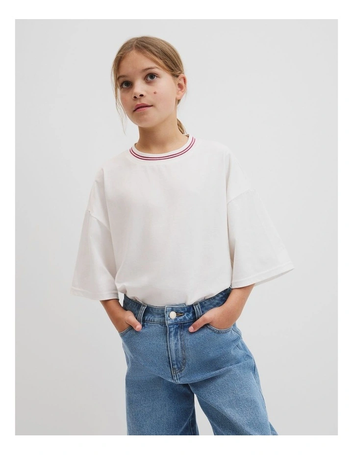Short Sleeve Oversize T-shirt in Marshmallow image 1