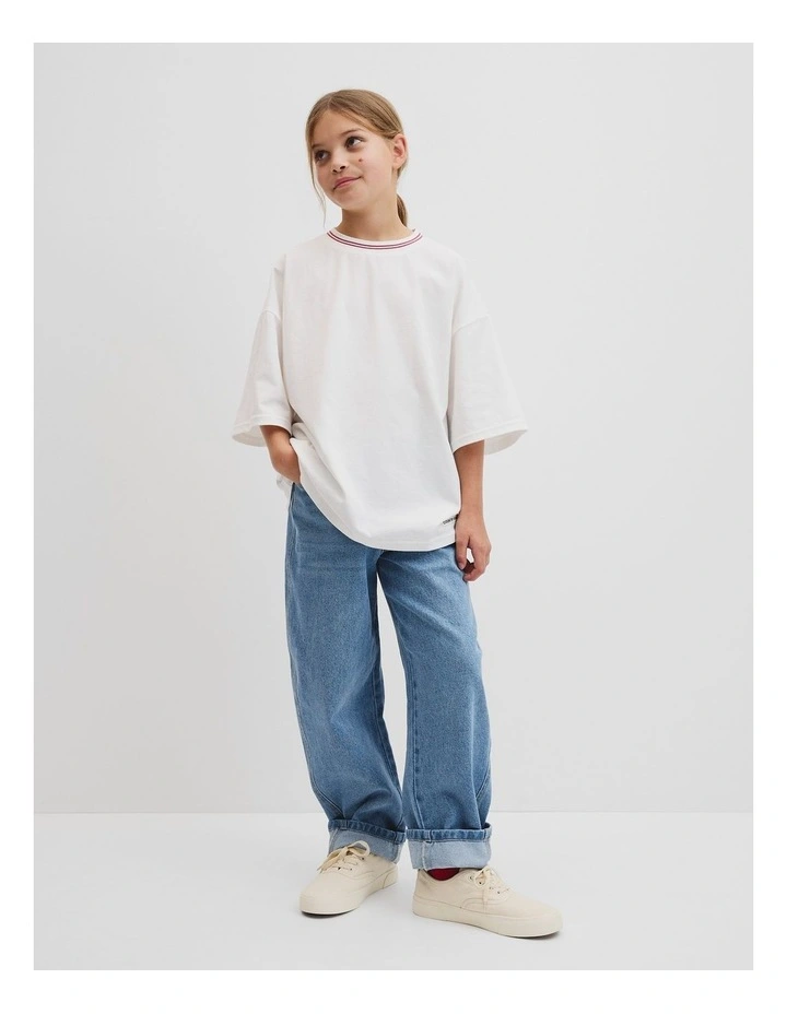 Short Sleeve Oversize T-shirt in Marshmallow image 2